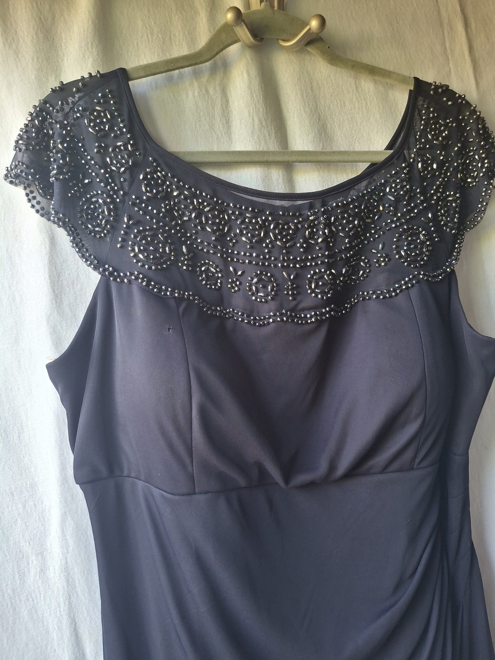 MSK Beaded Navy Women’s Evening Dress